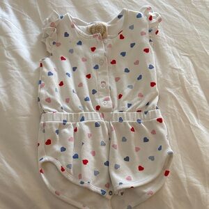 Heart Patterned Baby Romper